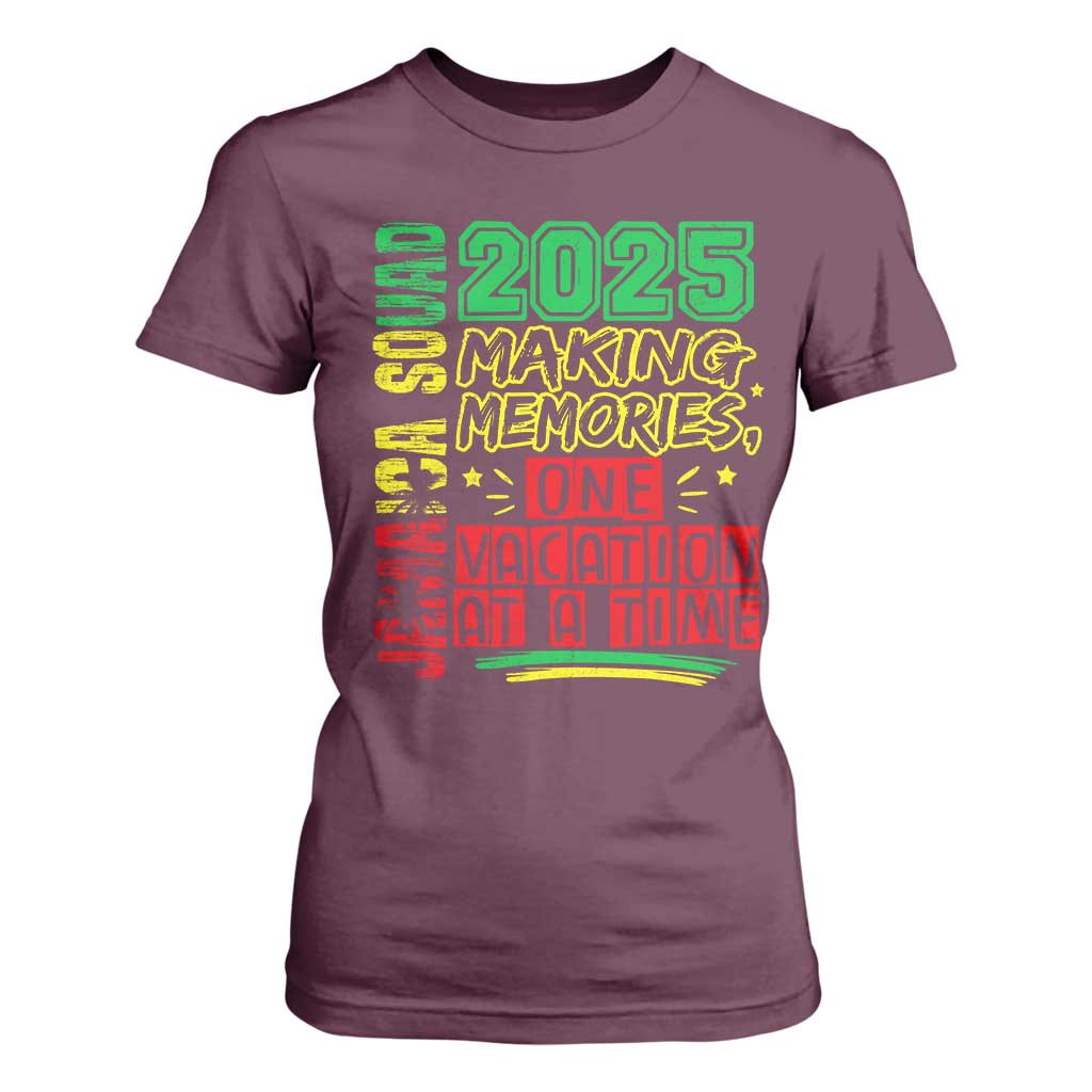 Vacation Jamaica 2025 T Shirt For Women Matching Family Jamaica Squad TS10 Maroon Print Your Wear