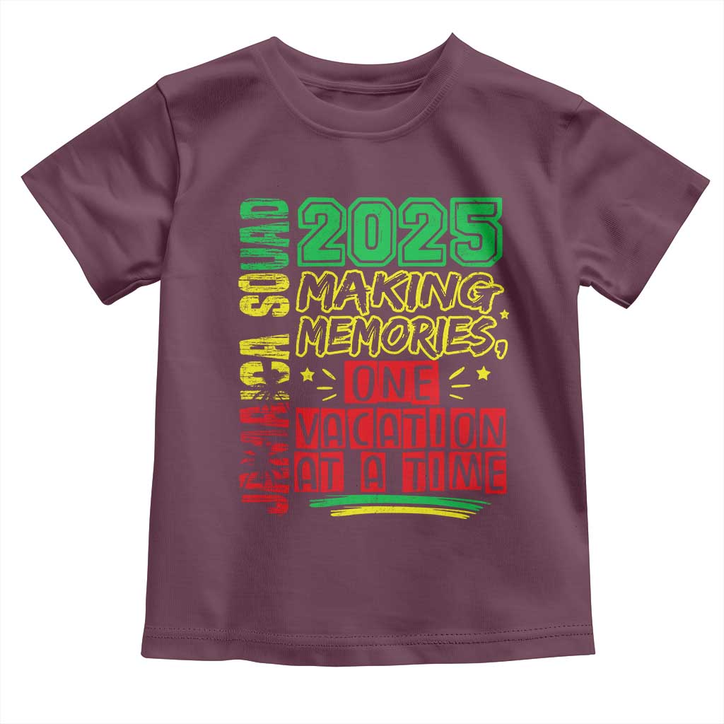 Vacation Jamaica 2025 Toddler T Shirt Matching Family Jamaica Squad TS10 Maroon Print Your Wear