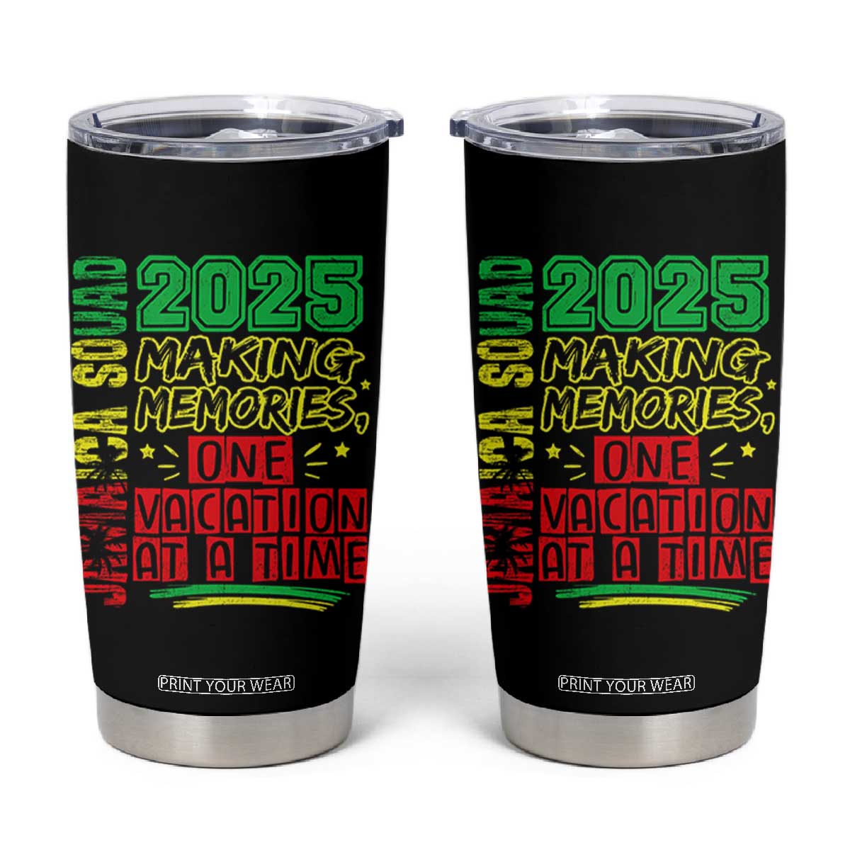 Vacation Jamaica 2025 Tumbler Cup Matching Family Jamaica Squad TS10 Black Print Your Wear