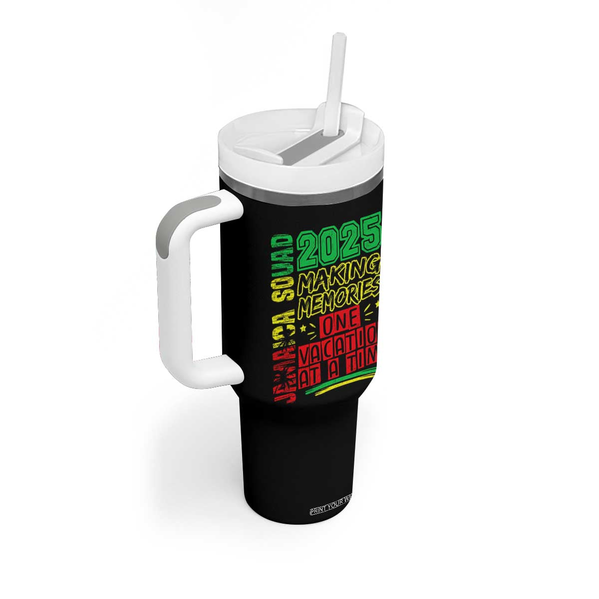 Vacation Jamaica 2025 Tumbler With Handle Matching Family Jamaica Squad TS10 Print Your Wear