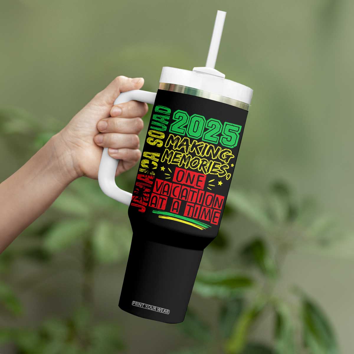 Vacation Jamaica 2025 Tumbler With Handle Matching Family Jamaica Squad TS10 Print Your Wear