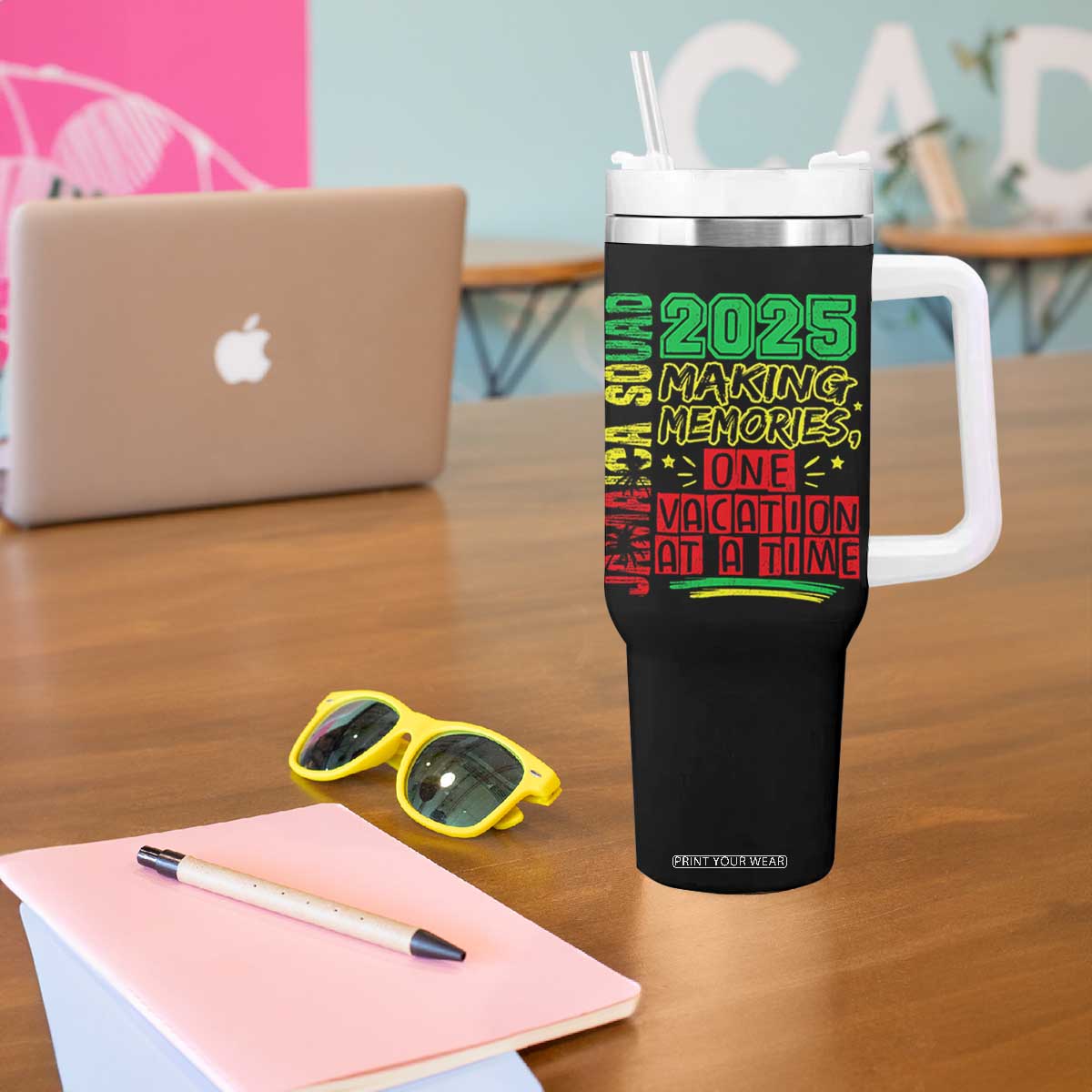 Vacation Jamaica 2025 Tumbler With Handle Matching Family Jamaica Squad TS10 Print Your Wear