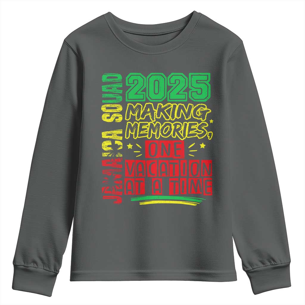 Vacation Jamaica 2025 Youth Sweatshirt Matching Family Jamaica Squad TS10 Dark Heather Print Your Wear