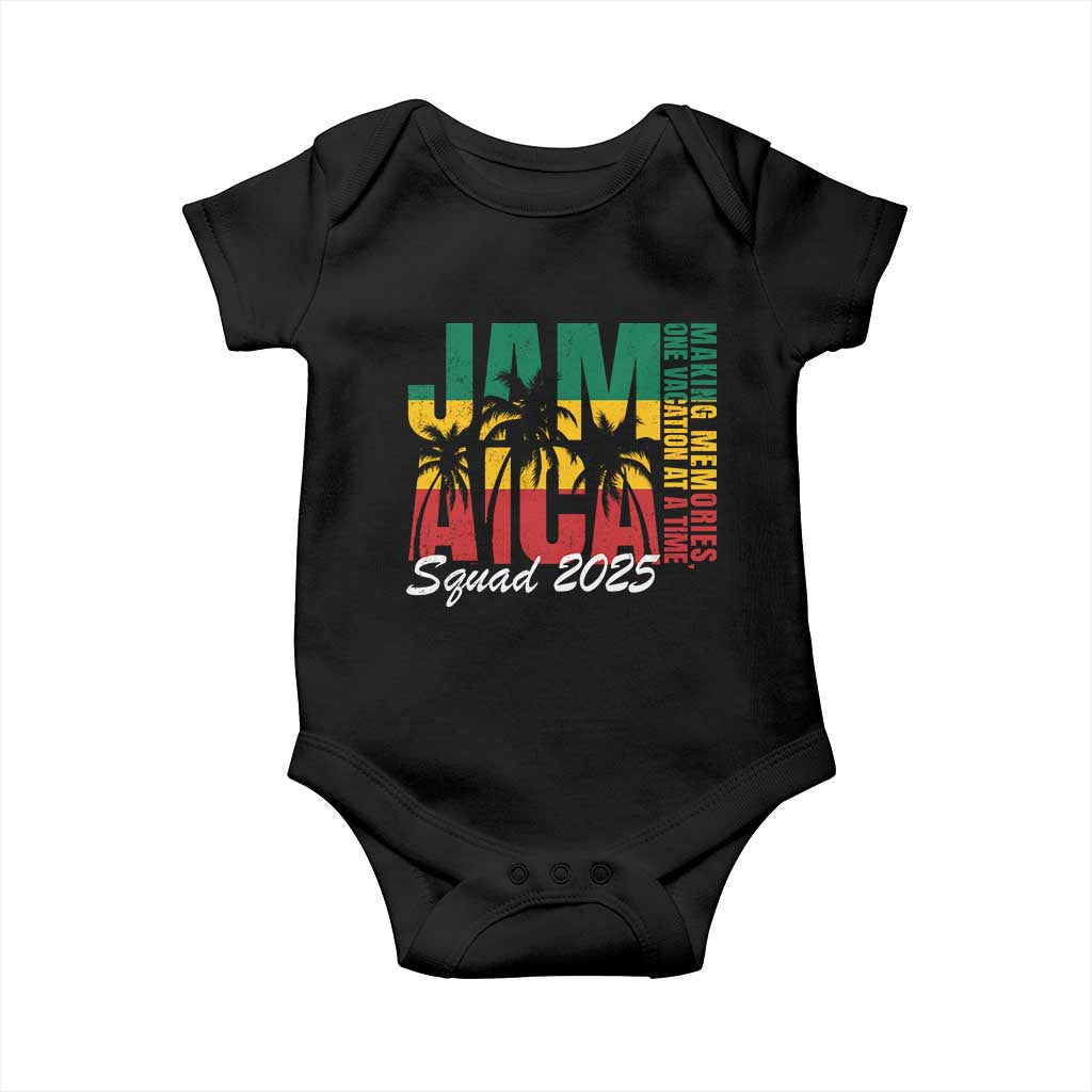 Family Vacation Jamaica 2025 Baby Onesie Matching Girls Trip Jamaica Squad TS10 Black Print Your Wear
