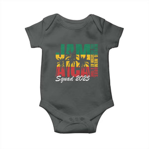 Family Vacation Jamaica 2025 Baby Onesie Matching Girls Trip Jamaica Squad TS10 Dark Heather Print Your Wear