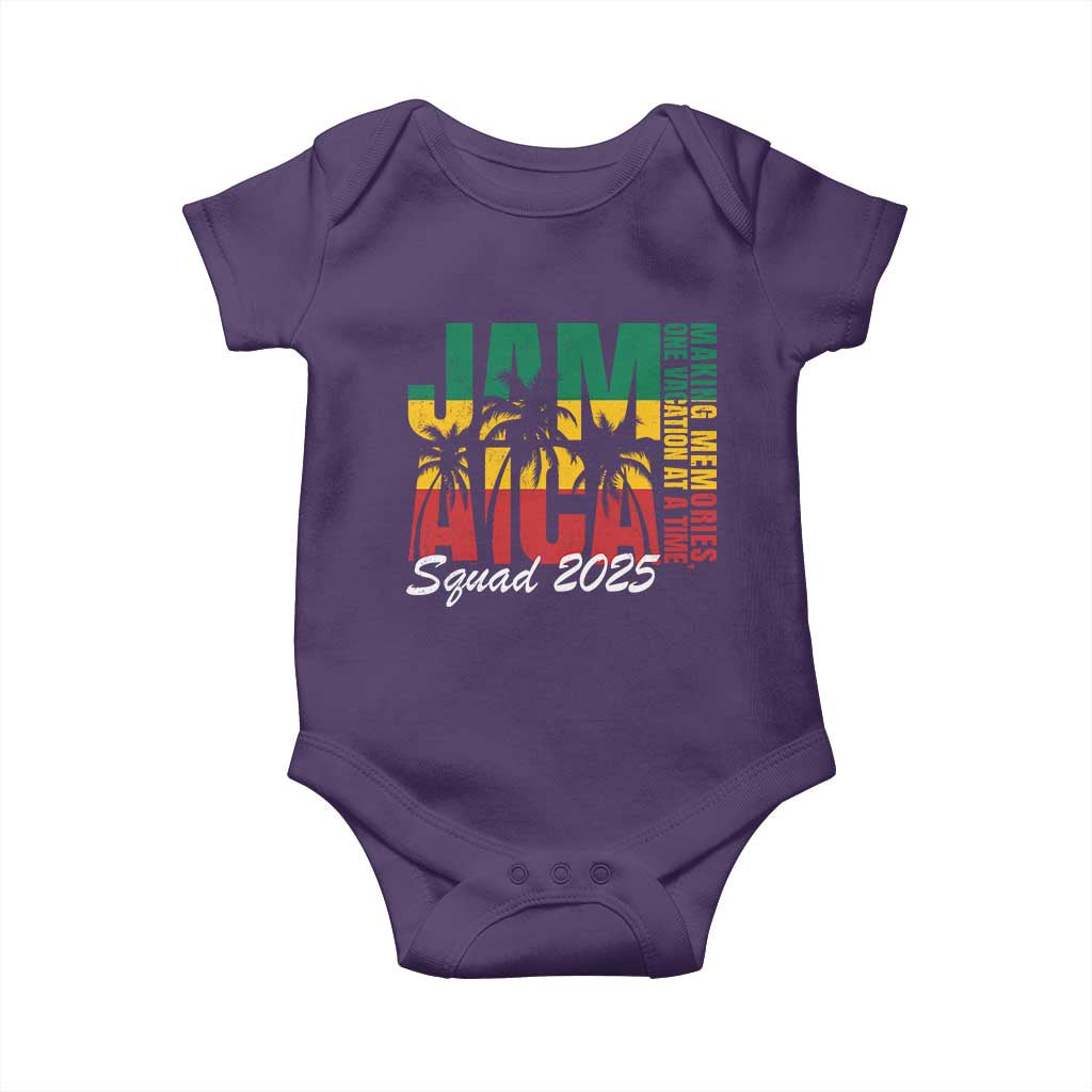 Family Vacation Jamaica 2025 Baby Onesie Matching Girls Trip Jamaica Squad TS10 Purple Print Your Wear