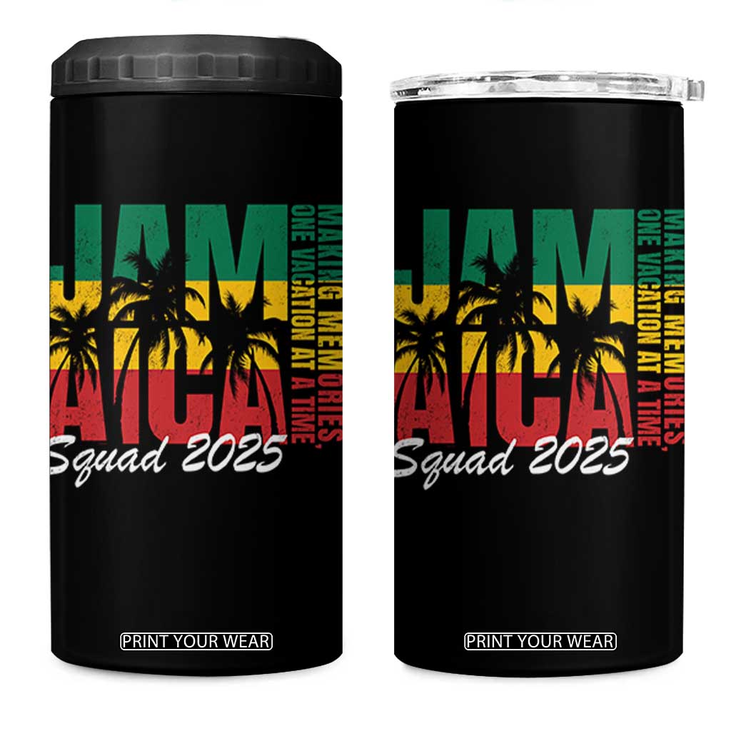 Family Vacation Jamaica 2025 4 in 1 Can Cooler Tumbler Matching Girls Trip Jamaica Squad TS10 One Size: 16 oz Black Print Your Wear