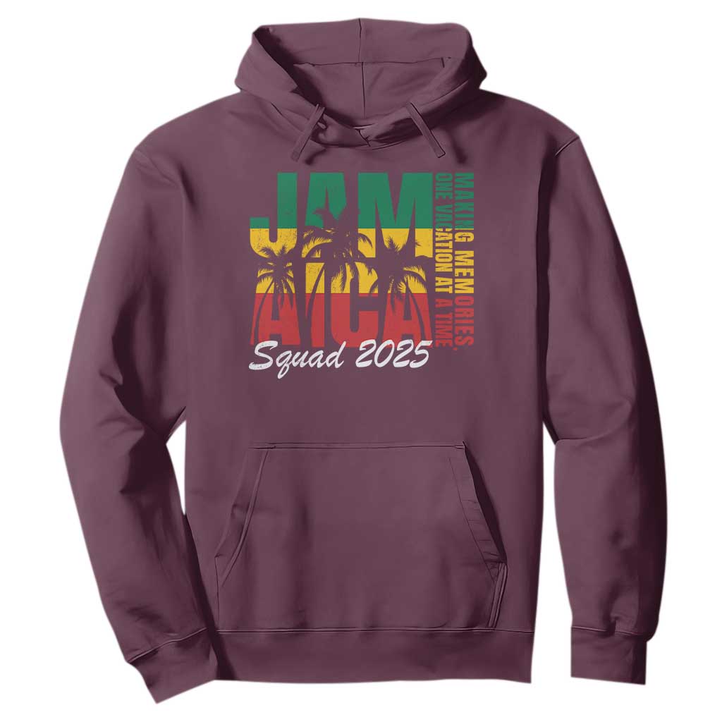 Family Vacation Jamaica 2025 Hoodie Matching Girls Trip Jamaica Squad TS10 Maroon Print Your Wear