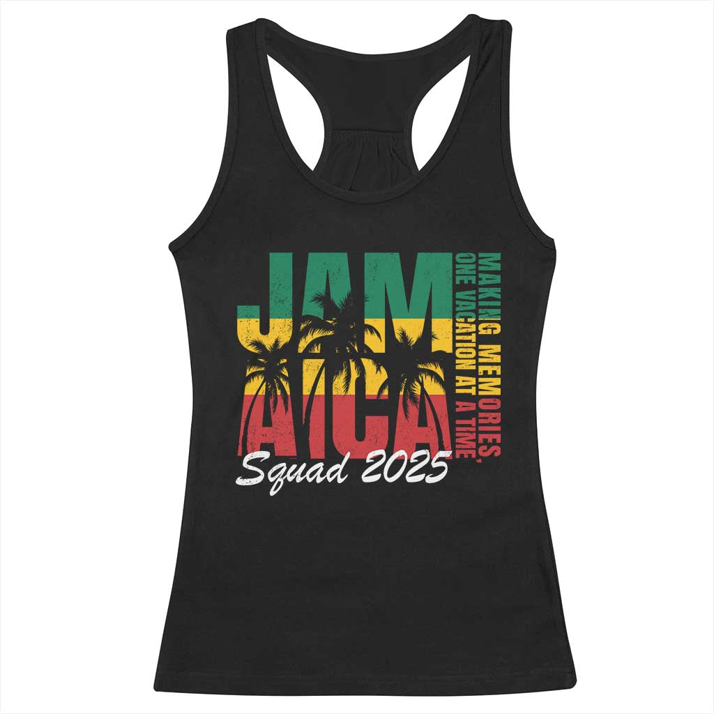 Family Vacation Jamaica 2025 Racerback Tank Top Matching Girls Trip Jamaica Squad TS10 Black Print Your Wear