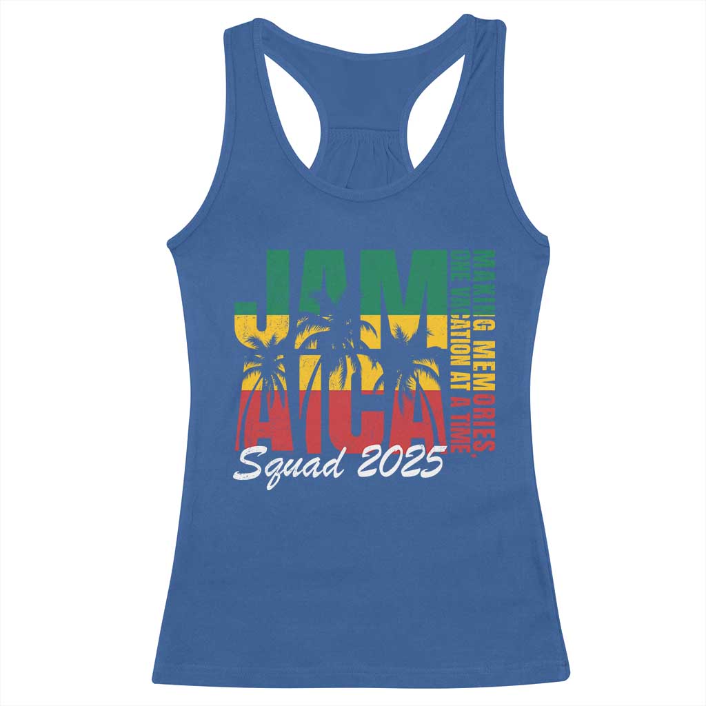 Family Vacation Jamaica 2025 Racerback Tank Top Matching Girls Trip Jamaica Squad TS10 Royal Blue Print Your Wear