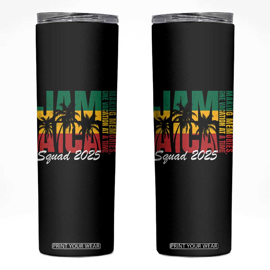 Family Vacation Jamaica 2025 Skinny Tumbler Matching Girls Trip Jamaica Squad TS10 Black Print Your Wear