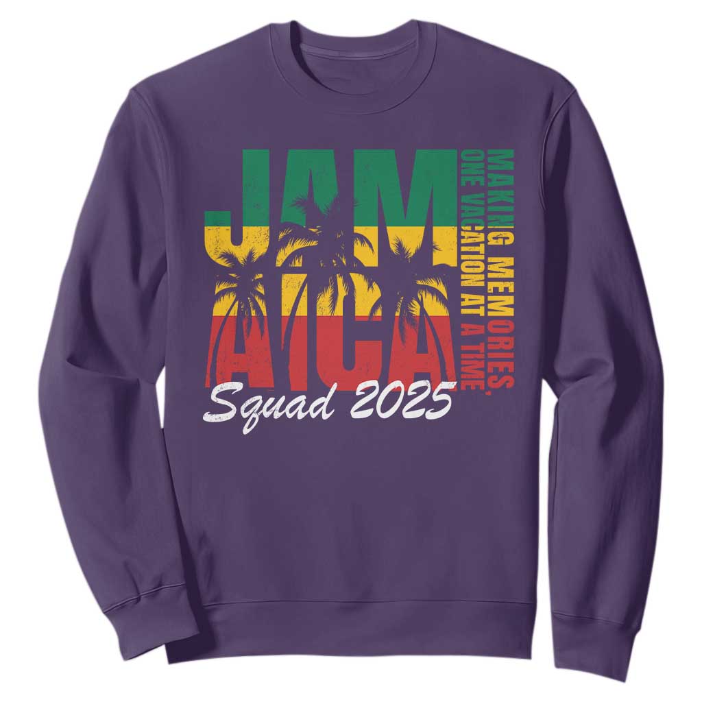 Family Vacation Jamaica 2025 Sweatshirt Matching Girls Trip Jamaica Squad TS10 Purple Print Your Wear