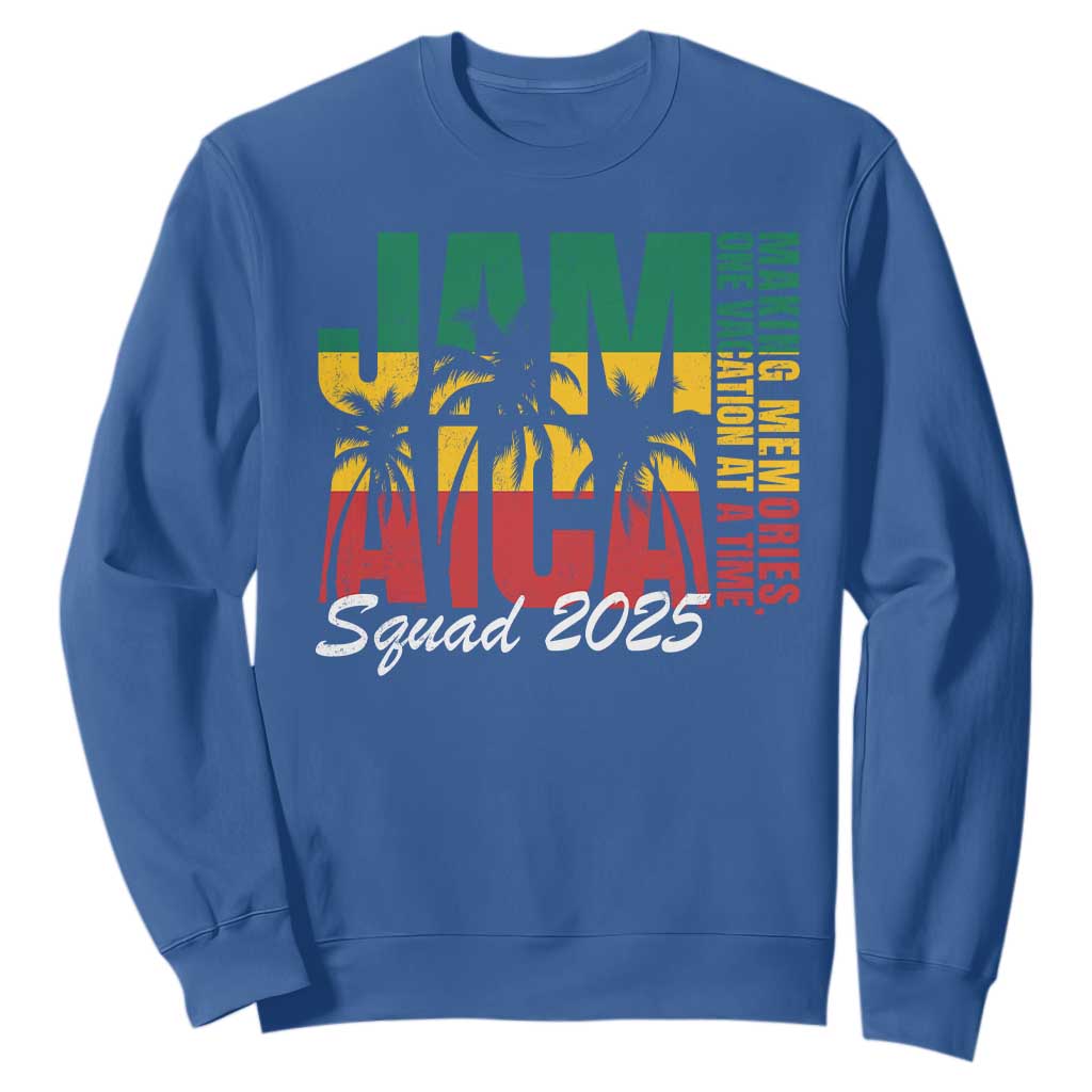 Family Vacation Jamaica 2025 Sweatshirt Matching Girls Trip Jamaica Squad TS10 Royal Blue Print Your Wear