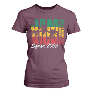 Family Vacation Jamaica 2025 T Shirt For Women Matching Girls Trip Jamaica Squad TS10 Maroon Print Your Wear