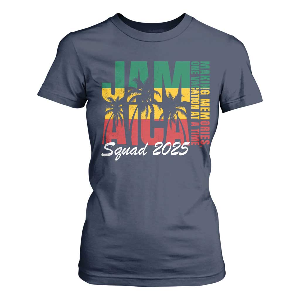 Family Vacation Jamaica 2025 T Shirt For Women Matching Girls Trip Jamaica Squad TS10 Navy Print Your Wear