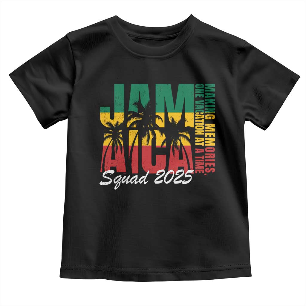 Family Vacation Jamaica 2025 Toddler T Shirt Matching Girls Trip Jamaica Squad TS10 Black Print Your Wear