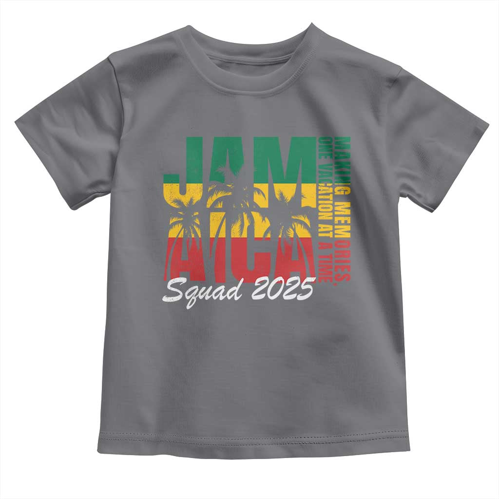 Family Vacation Jamaica 2025 Toddler T Shirt Matching Girls Trip Jamaica Squad TS10 Charcoal Print Your Wear