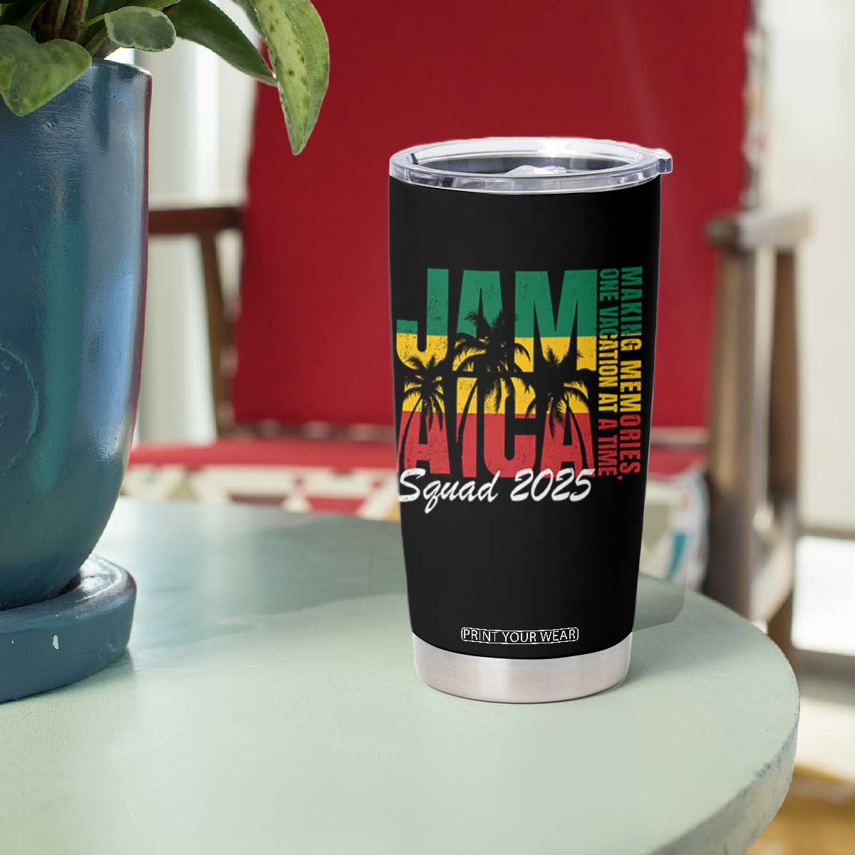 Family Vacation Jamaica 2025 Tumbler Cup Matching Girls Trip Jamaica Squad TS10 Print Your Wear