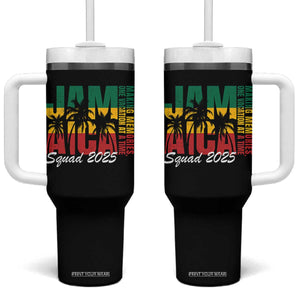 Family Vacation Jamaica 2025 Tumbler With Handle Matching Girls Trip Jamaica Squad TS10 One Size: 40 oz Black Print Your Wear