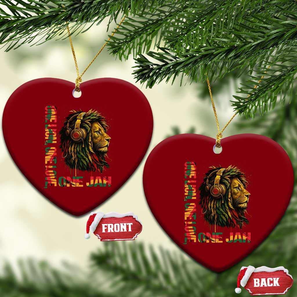 One Love Rasta Lion Ceramic Ornament Rastafari Reggae Jamaica Roots Lion of Judah Dreadlocks TS10 Print Your Wear