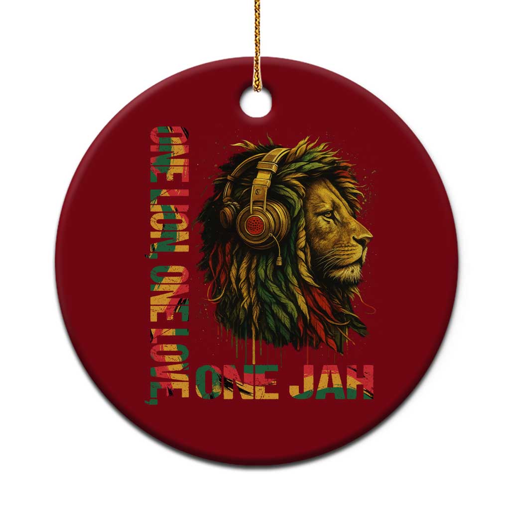 One Love Rasta Lion Ceramic Ornament Rastafari Reggae Jamaica Roots Lion of Judah Dreadlocks TS10 1pc Red Print Your Wear