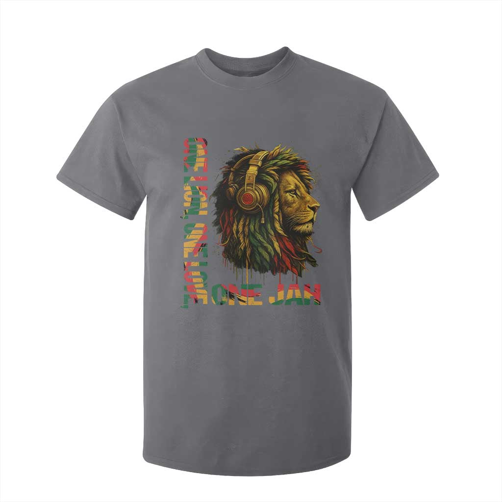 One Love Rasta Lion T Shirt For Kid Rastafari Reggae Jamaica Roots Lion of Judah Dreadlocks TS10 Charcoal Print Your Wear