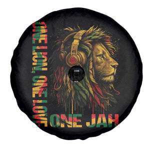 One Love Rasta Lion Spare Tire Cover Rastafari Reggae Jamaica Roots Lion of Judah Dreadlocks TS10 Print Your Wear