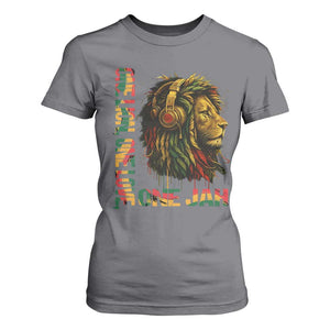 One Love Rasta Lion T Shirt For Women Rastafari Reggae Jamaica Roots Lion of Judah Dreadlocks TS10 Charcoal Print Your Wear