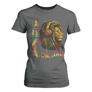 One Love Rasta Lion T Shirt For Women Rastafari Reggae Jamaica Roots Lion of Judah Dreadlocks TS10 Dark Heather Print Your Wear