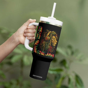 One Love Rasta Lion Tumbler With Handle Rastafari Reggae Jamaica Roots Lion of Judah Dreadlocks TS10 Print Your Wear