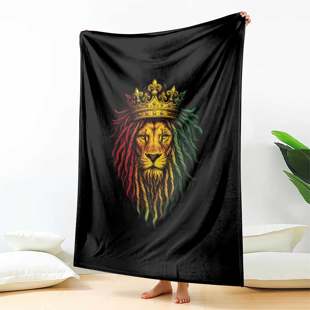 Rasta Reggae Lion Throw Blanket Jamaican Pride Lion of Judah Gift for Rastafari TS10 Print Your Wear