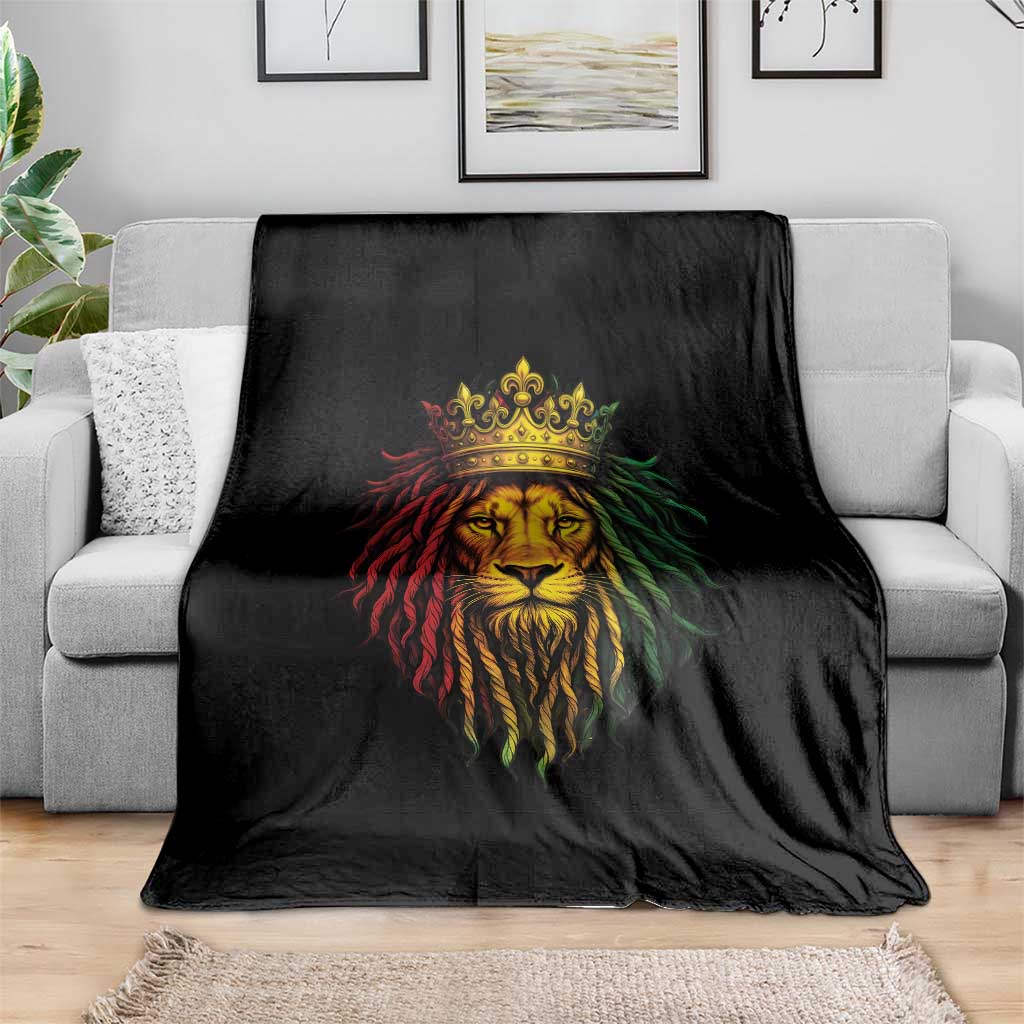 Rasta Reggae Lion Throw Blanket Jamaican Pride Lion of Judah Gift for Rastafari TS10 Print Your Wear