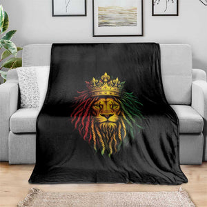 Rasta Reggae Lion Throw Blanket Jamaican Pride Lion of Judah Gift for Rastafari TS10 Print Your Wear