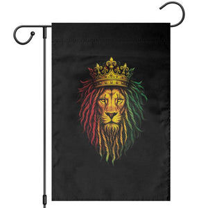 Rasta Reggae Lion Garden Flag Jamaican Pride Lion of Judah Gift for Rastafari TS10 Black Print Your Wear