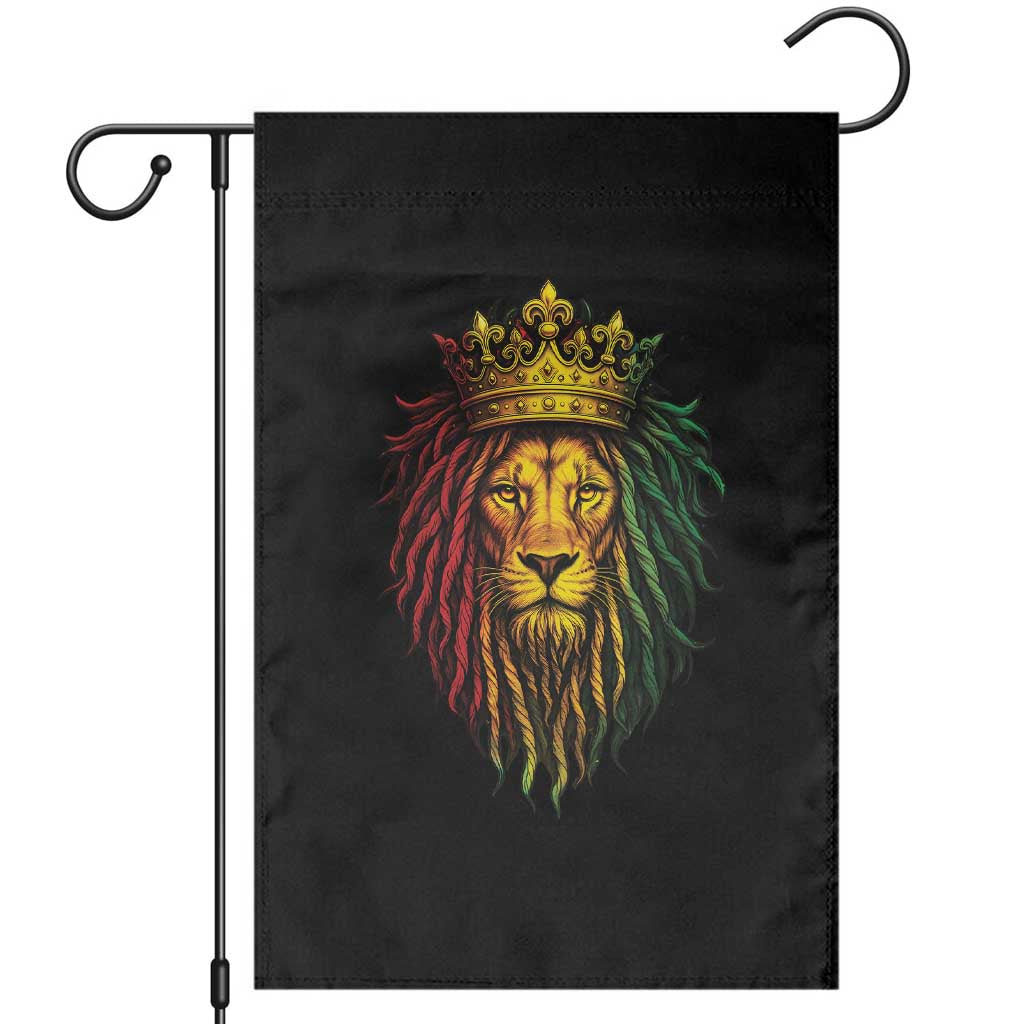 Rasta Reggae Lion Garden Flag Jamaican Pride Lion of Judah Gift for Rastafari TS10 Black Print Your Wear