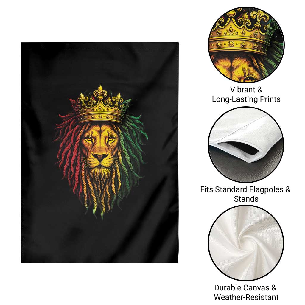 Rasta Reggae Lion Garden Flag Jamaican Pride Lion of Judah Gift for Rastafari TS10 Print Your Wear