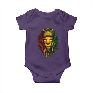 Rasta Reggae Lion Baby Onesie Jamaican Pride Lion of Judah Gift for Rastafari TS10 Purple Print Your Wear