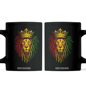 Rasta Reggae Lion Coffee Mug Jamaican Pride Lion of Judah Gift for Rastafari TS10 Black Print Your Wear