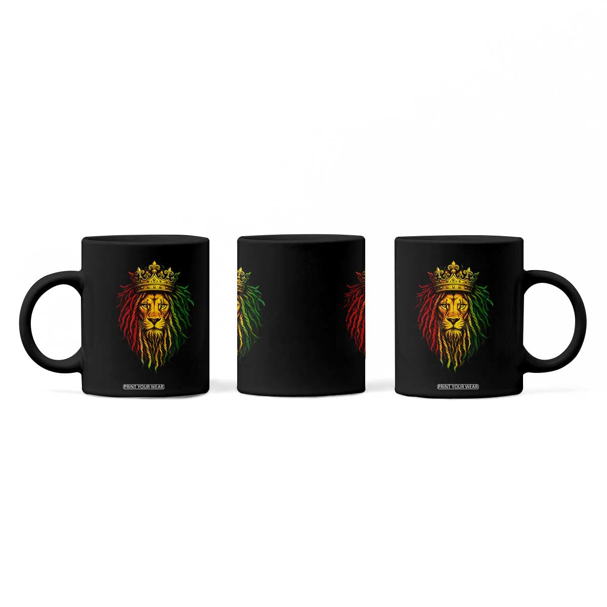 Rasta Reggae Lion Coffee Mug Jamaican Pride Lion of Judah Gift for Rastafari TS10 Print Your Wear