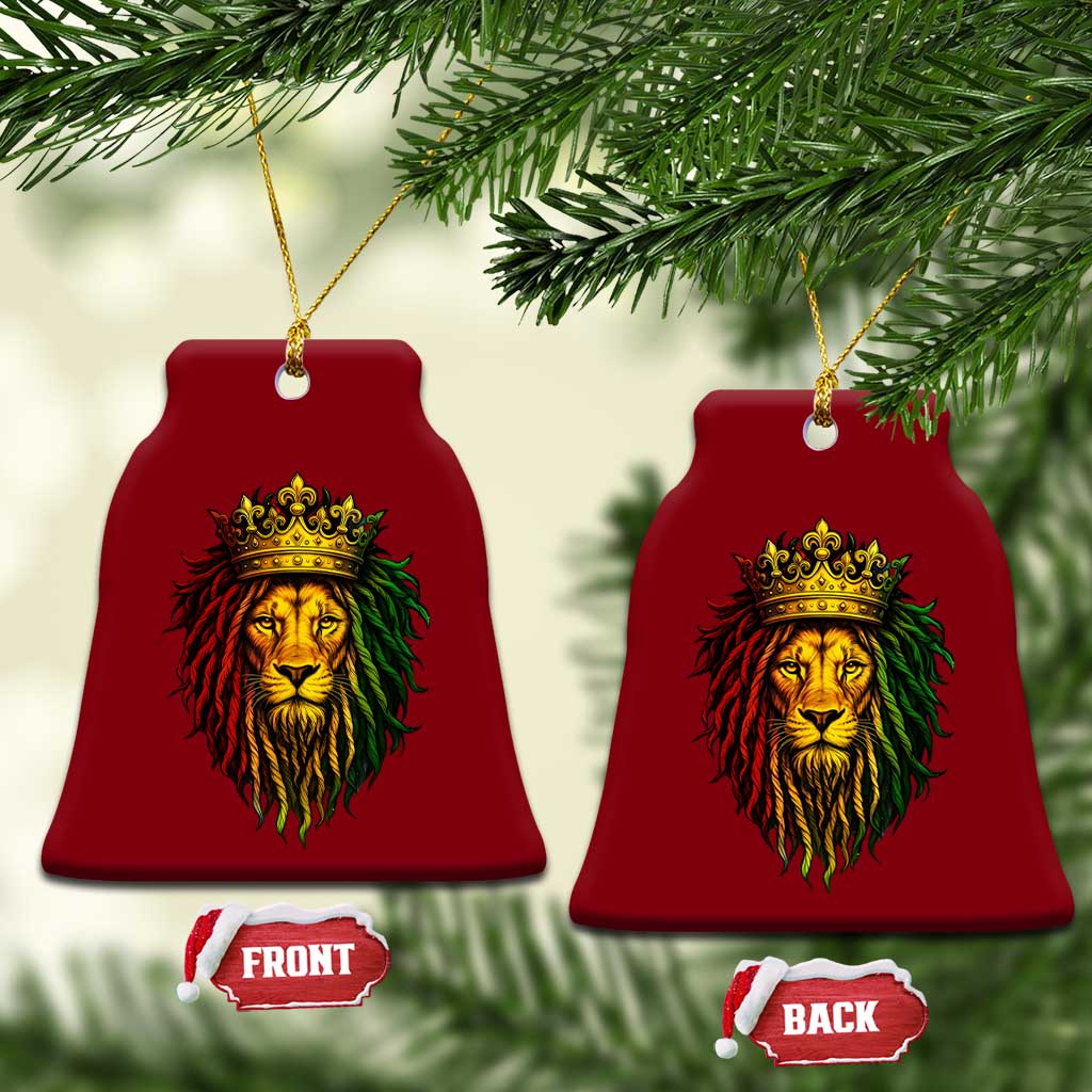 Rasta Reggae Lion Ceramic Ornament Jamaican Pride Lion of Judah Gift for Rastafari TS10 Print Your Wear