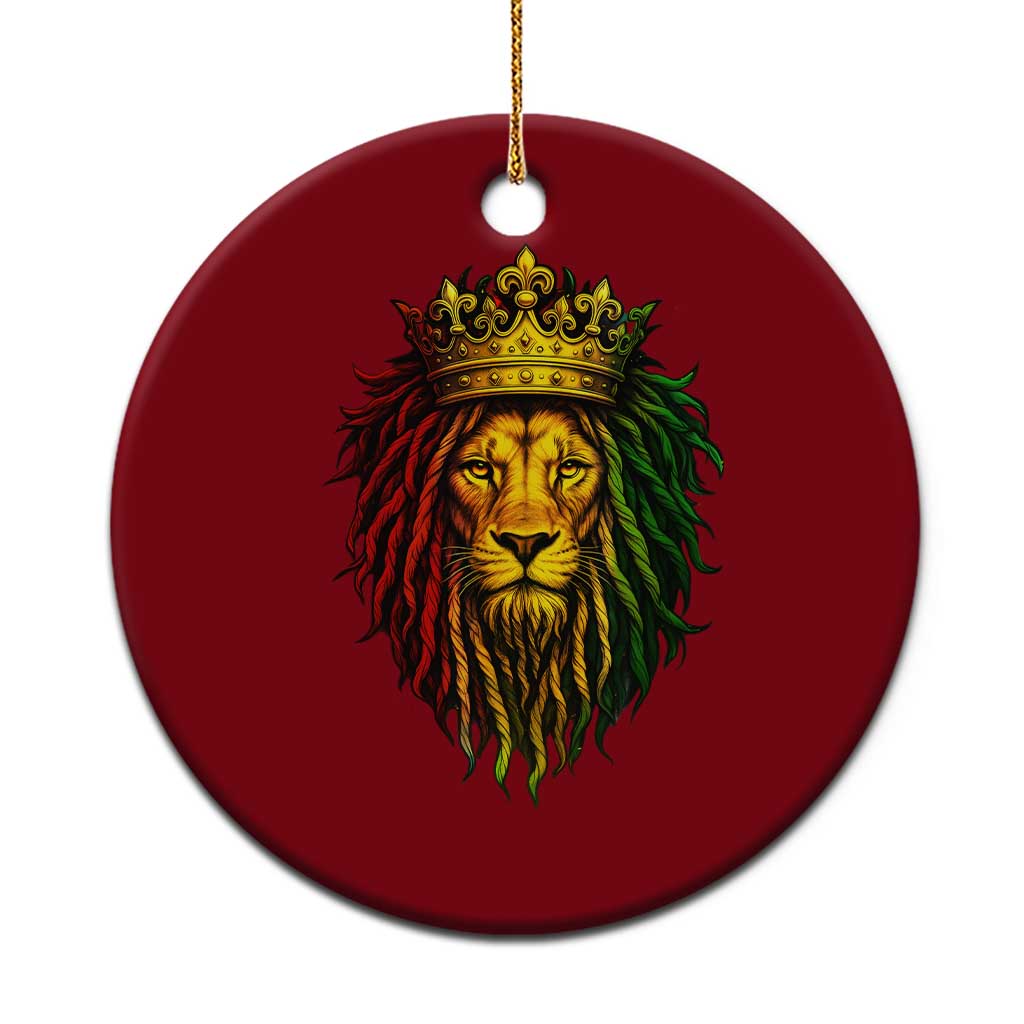 Rasta Reggae Lion Ceramic Ornament Jamaican Pride Lion of Judah Gift for Rastafari TS10 1pc Red Print Your Wear