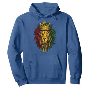 Rasta Reggae Lion Hoodie Jamaican Pride Lion of Judah Gift for Rastafari TS10 Royal Blue Print Your Wear