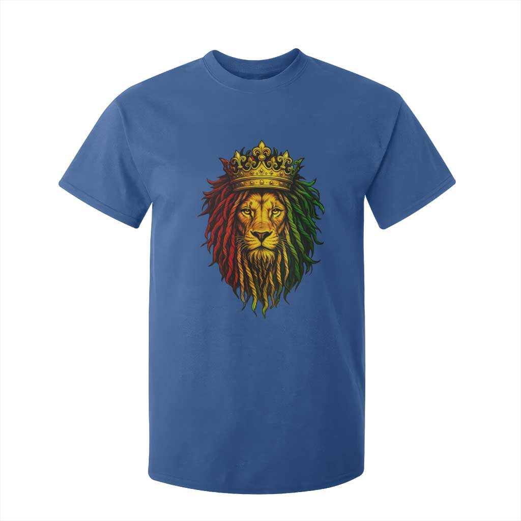 Rasta Reggae Lion T Shirt For Kid Jamaican Pride Lion of Judah Gift for Rastafari TS10 Royal Blue Print Your Wear
