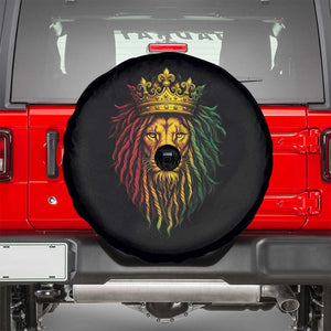 Rasta Reggae Lion Spare Tire Cover Jamaican Pride Lion of Judah Gift for Rastafari TS10 Black Print Your Wear
