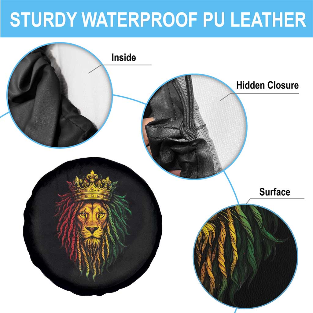 Rasta Reggae Lion Spare Tire Cover Jamaican Pride Lion of Judah Gift for Rastafari TS10 Print Your Wear