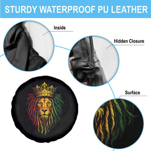 Rasta Reggae Lion Spare Tire Cover Jamaican Pride Lion of Judah Gift for Rastafari TS10 Print Your Wear