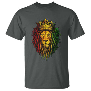 Rasta Reggae Lion T Shirt Jamaican Pride Lion of Judah Gift for Rastafari TS10 Dark Heather Print Your Wear