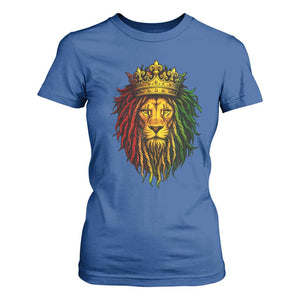 Rasta Reggae Lion T Shirt For Women Jamaican Pride Lion of Judah Gift for Rastafari TS10 Royal Blue Print Your Wear