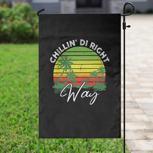 Jamaican Reggae Vibes Garden Flag Retro Rasta Sunset Chill Chillin Di Right Way TS10 Print Your Wear