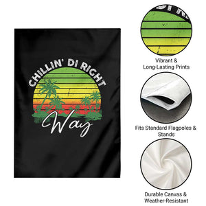 Jamaican Reggae Vibes Garden Flag Retro Rasta Sunset Chill Chillin Di Right Way TS10 Print Your Wear